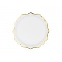 Talerzyki papierowe ze złotymi brzegami 18,5cm 6szt