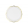 Talerzyki papierowe ze złotymi brzegami 18,5cm 6szt