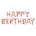 Balon foliowy Happy Birthday różowe złoto 340cmx35cm