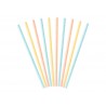 Słomki papierowe pastelowe mix 19,5cm 10szt