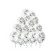 Balony transparentne ze srebrnym konfetti 12cali 30cm 100szt