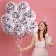 Balony transparentne ze srebrnym konfetti 12cali 30cm 100szt