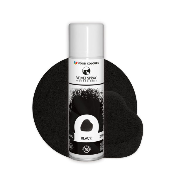Zamsz w Sprayu Czarny Food Colorus Velvet 250ml
