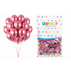 Balony chromowane różowe 13cali 33cm 50sztuk Shiny