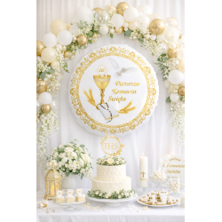 Balon foliowy Pierwsza Komunia Święta 18cali 45cm