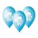 Balony dla chłopca "Moje 1 Urodziny" niebieskie 12cali 30cm 5szt