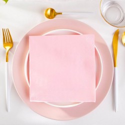 Serwetki trójwarstwowe jasny różowy 33x33 cm 20szt