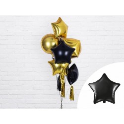 Balon foliowy gwiazdka czarna 48 cm