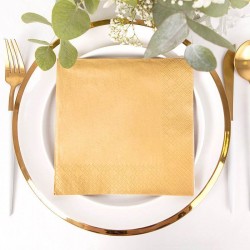 Serwetki metaliczne złote 40x40cm 20szt