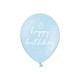 Balony pastelowe Happy Birthday błękitne 12cali 30cm 6szt