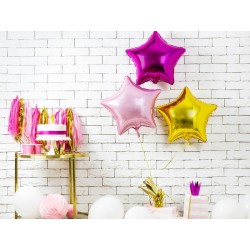 Balon foliowy gwiazdka ciemnoróżowa 48cm