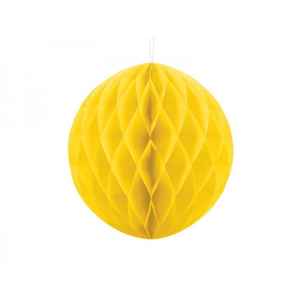 Kula bibułowa żółta 30cm