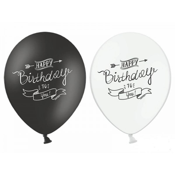 Balony Happy Birthday mix kolorów 5szt