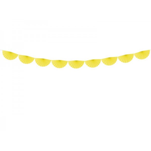 Girlanda bibułowa rozety żółta 300cm