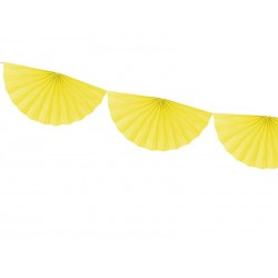 Girlanda bibułowa rozety żółta 300cm