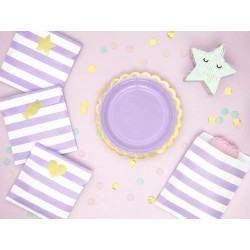 Torebki na słodycze jasnoliliowe 6szt