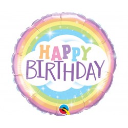 Balon foliowy Happy Birthday Raibow 46cm
