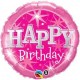 Balon foliowy Happy Birthday różowy 46cm