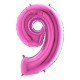 Balony Cyfry 0-9 Różowe 102cm