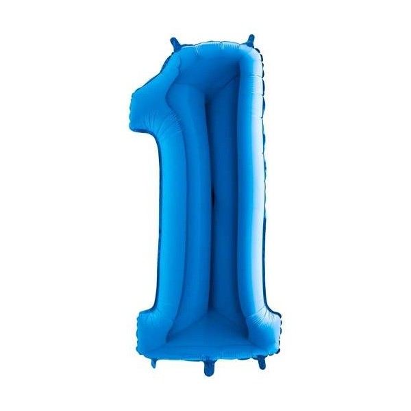 Balony Cyfry  0-9 NIEBIESKE 102 cm