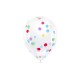 Balony transparentne z kolorowym konfetti 12cali 30cm 6szt