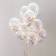 Balony transparentne z kolorowym konfetti 12cali 30cm 6szt