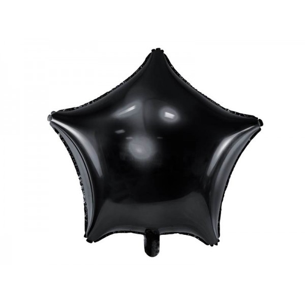 Balon foliowy gwiazdka czarna 48 cm