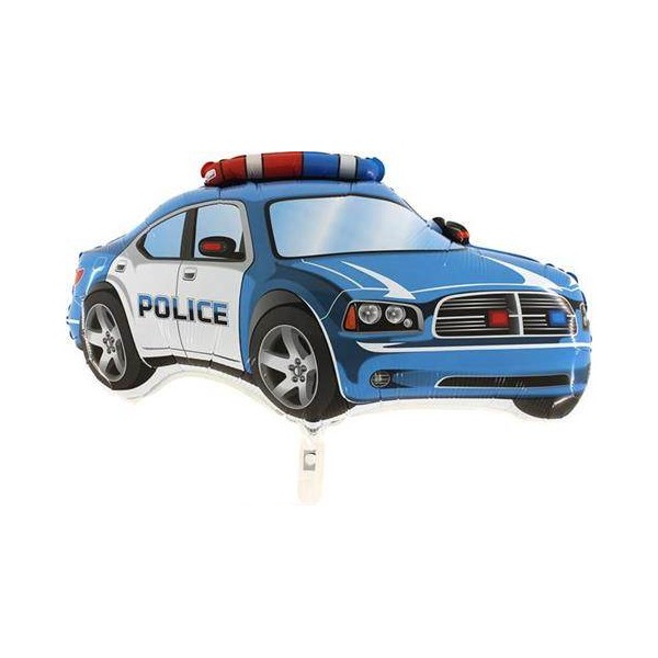 Balon foliowy Radiowóz Policyjny niebieski 80x50cm