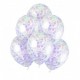 Balony transparentne z opalizującym konfetti 30cm 5szt