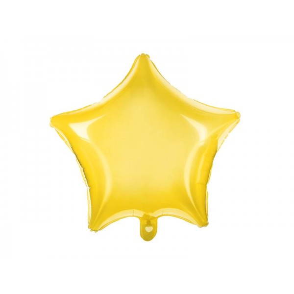 Balon foliowy Gwiazdka żółty neonowy 48cm