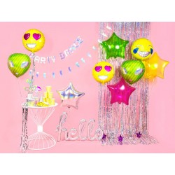 Balon foliowy Gwiazdka żółty neonowy 48cm