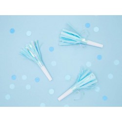 Trąbki Party jasnoniebieskie 6szt