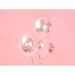 Balony transparentne Bride to be 12cali 30cm 6szt
