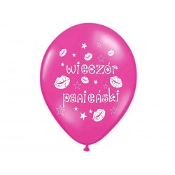 Balony metaliczne Wieczór panieński różowe 12cali 30cm 5szt Strong