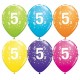 Balony pastelowe na 5 urodziny mix kolorów 11cali 28cm 6szt