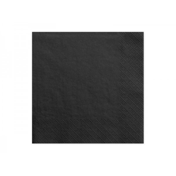 Serwetki papierowe czarne 33x33cm 20szt