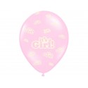 Balony pastelowe It's a Girl jasnoróżowe 12cali 30cm 5szt