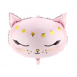 Balon foliowy Kotek jasnoróżowy 48x36cm