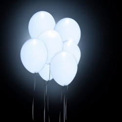 Balony ledowe świecące białe 5szt