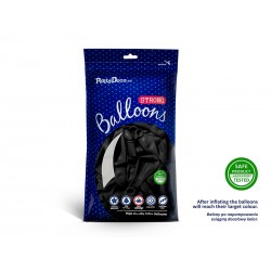 Balony metaliczne czarne 5cali 12cm 100szt Strong