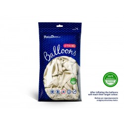 Balony metaliczne białe 5cali 12cm 100szt Strong