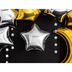 BALON FOLIOWY GWIAZDKA SREBRNA 48CM