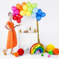 Kula bibułowa czerwona 30cm