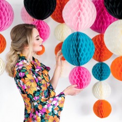 Kula bibułowa kremowa 30cm