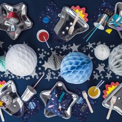 Kula bibułowa szara 30cm