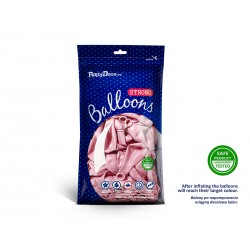 Balony metaliczne różowe cukierkowe 11cali 27cm 50szt Strong