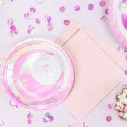 Serwetki trójwarstwowe jasny pudrowy róż 33x33cm 20szt