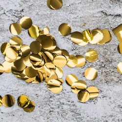 Konfetti metaliczne kółka złote 15g