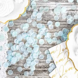 Konfetti papierowe kółka błękitne 15g