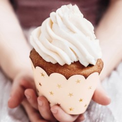 Foremki papierowe na muffinki jasna brzoskwinia 6szt